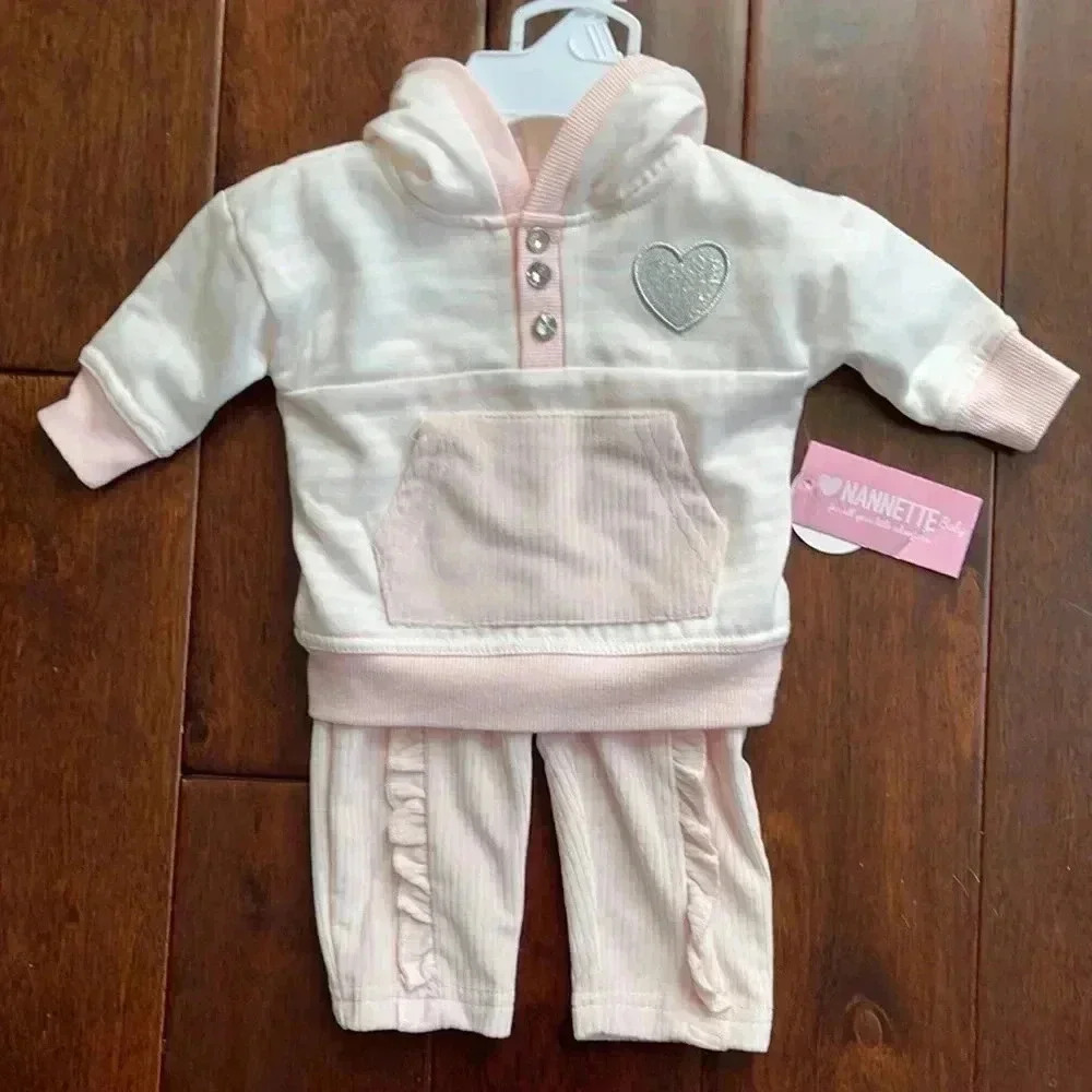 Nannette Baby Girls Two Piece Hoodie and leggings​​​